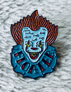 IT Pennywise Face Enamel Pin - [evil-amy-s-terror-shop]