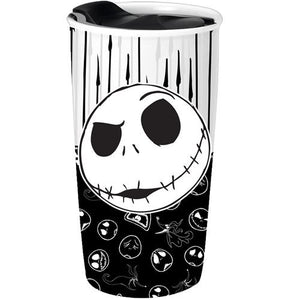 Nightmare Before Christmas Jack with Bones 10 oz. Ceramic Travel Mug with Lid