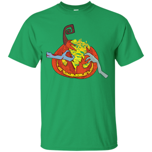 Zombie Hands Ripping Pumpkin T-Shirt - [evil-amy-s-terror-shop]