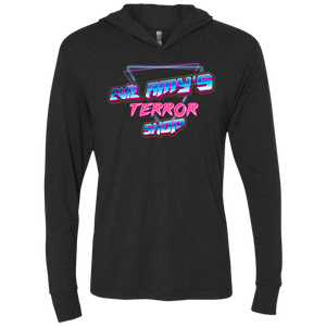Evil Amy's Terror Shop Original 80's Theme Long Sleeve Hooded T-Shirt - [evil-amy-s-terror-shop]