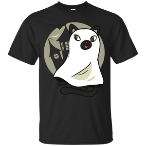 Cat In Ghost Costume Youth T-Shirt - [evil-amy-s-terror-shop]