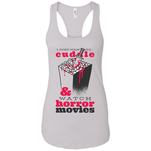 Cuddle & Horror Movies Racerback Tank - [evil-amy-s-terror-shop]