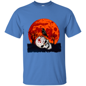 Crow on Skull w/ Blood Moon T-Shirt - [evil-amy-s-terror-shop]
