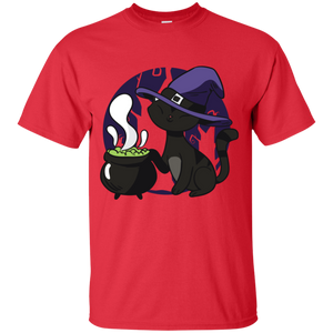 Witch Kitty Youth T-Shirt - [evil-amy-s-terror-shop]