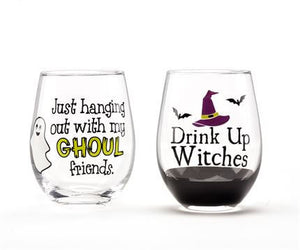 Stemless Wine Glasses Assorted - [evil-amy-s-terror-shop]