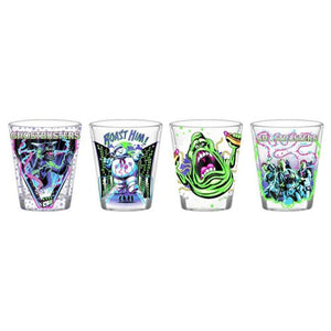 Ghostbusters Neon 1.5 oz. Mini Glass Set of 4