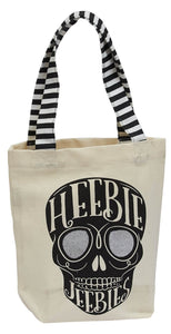 Heebie Jeebie Skull Tote Bag - [evil-amy-s-terror-shop]